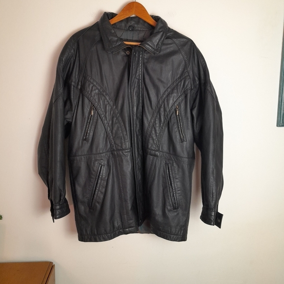 💥 EUC Men's Midway Genuine Leather Jacket, Medium - Picture 2 of 11